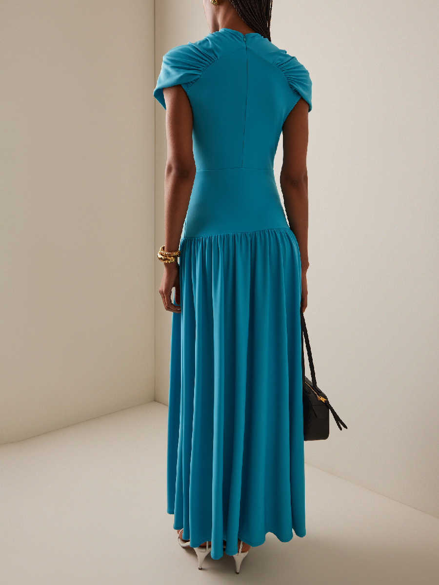 Draped Jersey Maxi Dress