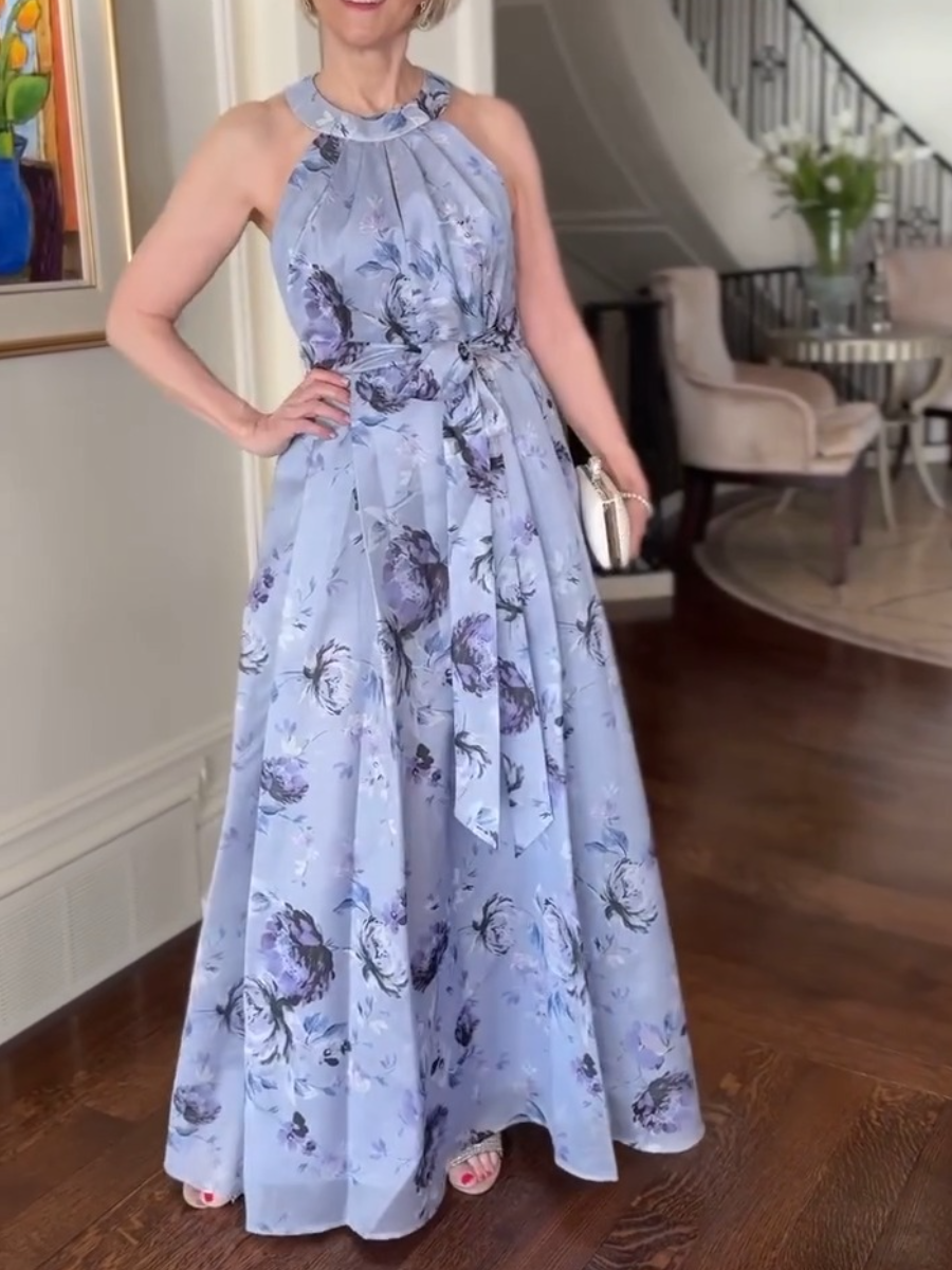 Floral Shimmer Organza Dress