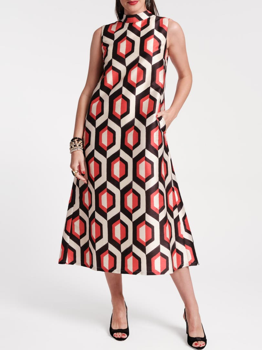 Adorable Printed Jacquard Dress
