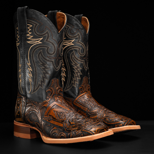 Square Toe 3D Western Cowboy Boots
