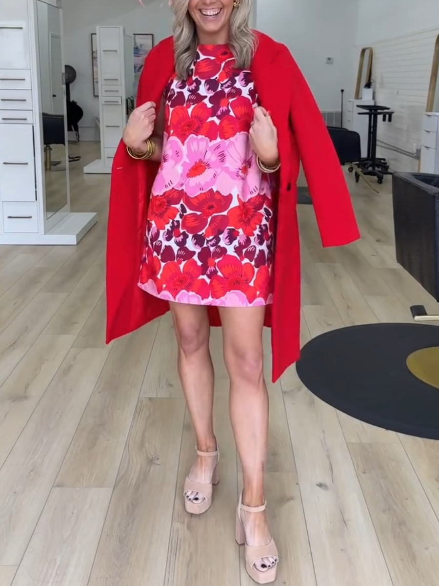 Sleeveless Floral Mini Dress