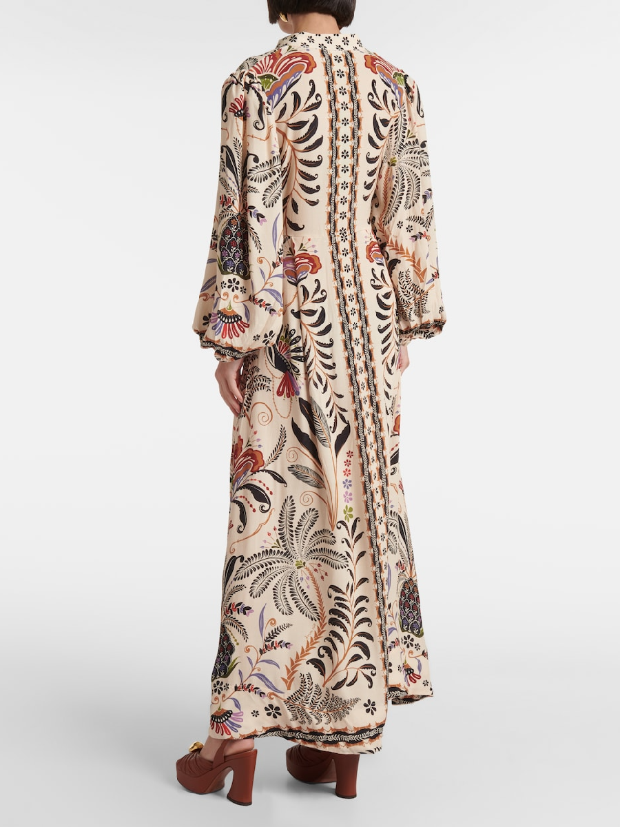 Classic Nature Floral Midi Dress