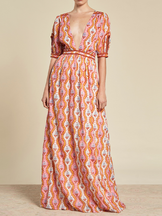 Ivy Print Cotton Dress