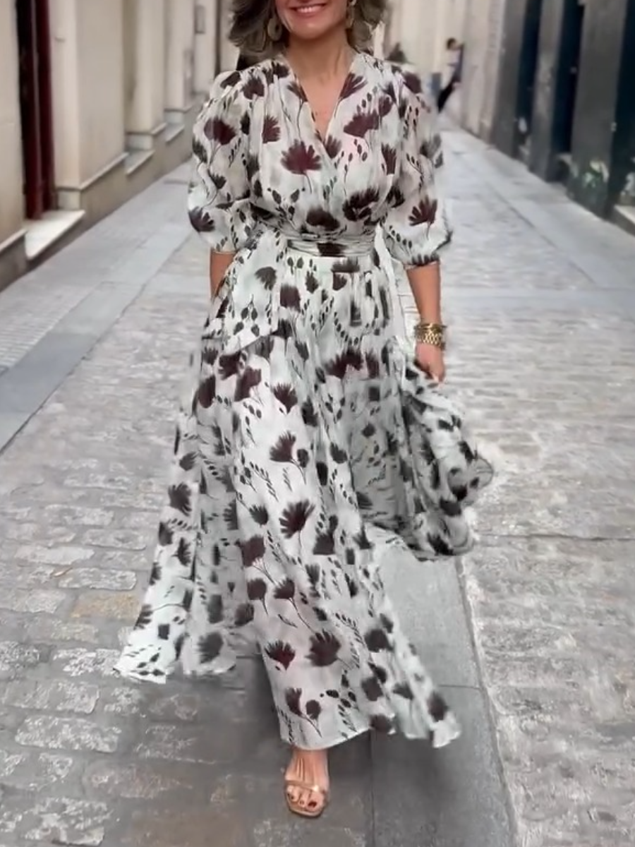 Elegant Chiffon Waist Dress