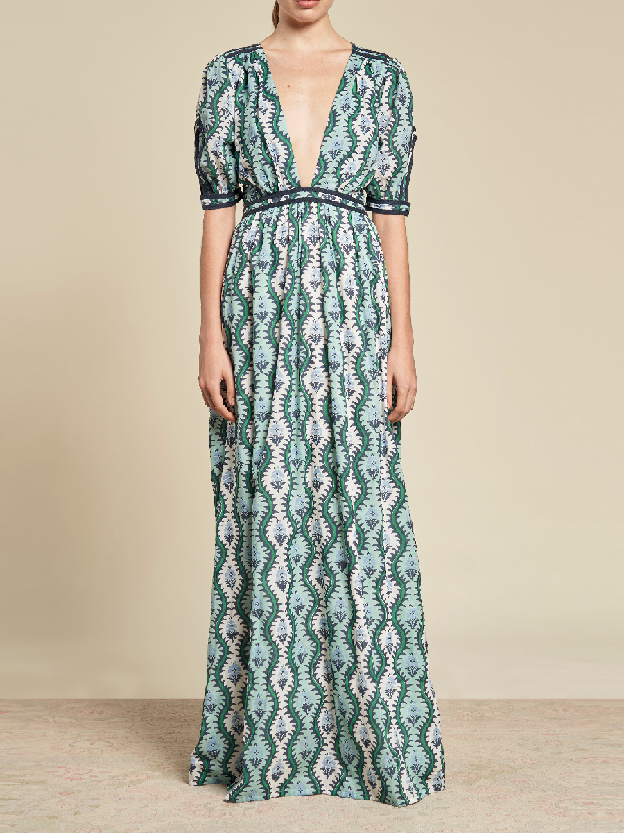 Ivy Print Cotton Dress