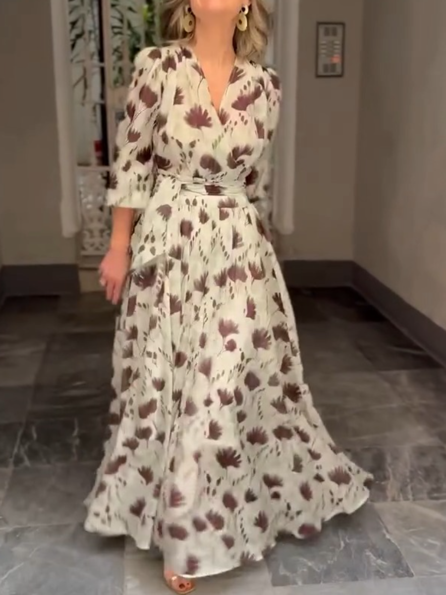 Elegant Chiffon Waist Dress