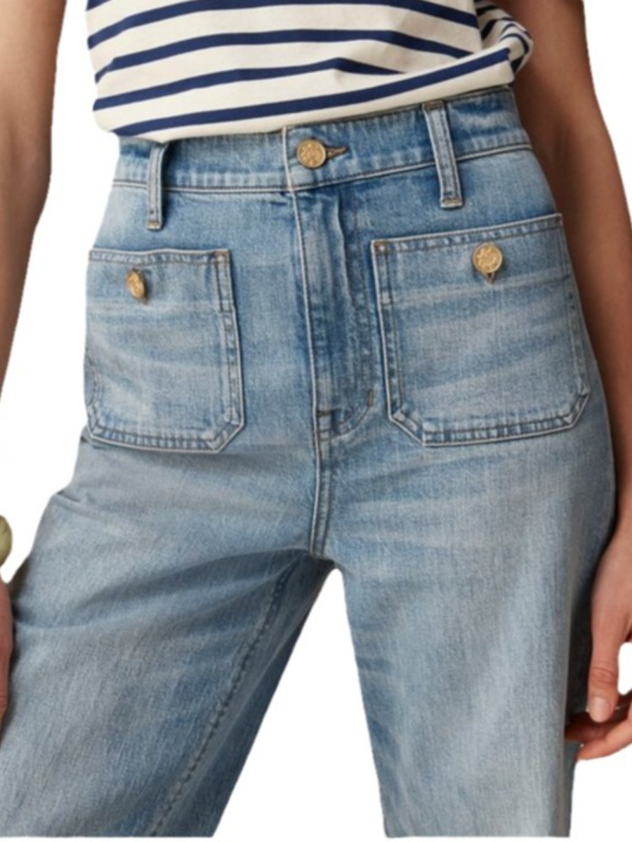 Women's Casual Button Jeans