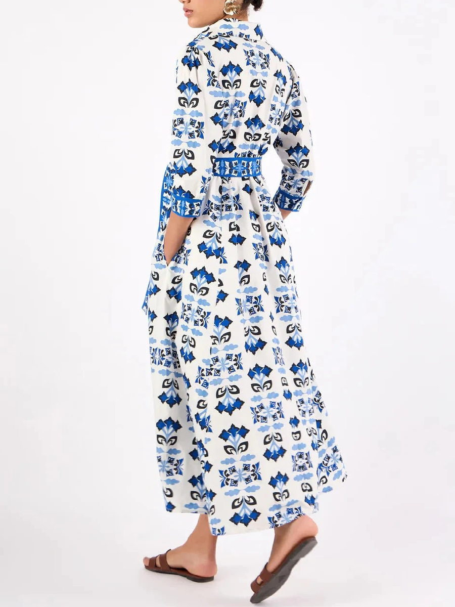 Cotton Elegant Relaxed Shirt Dress