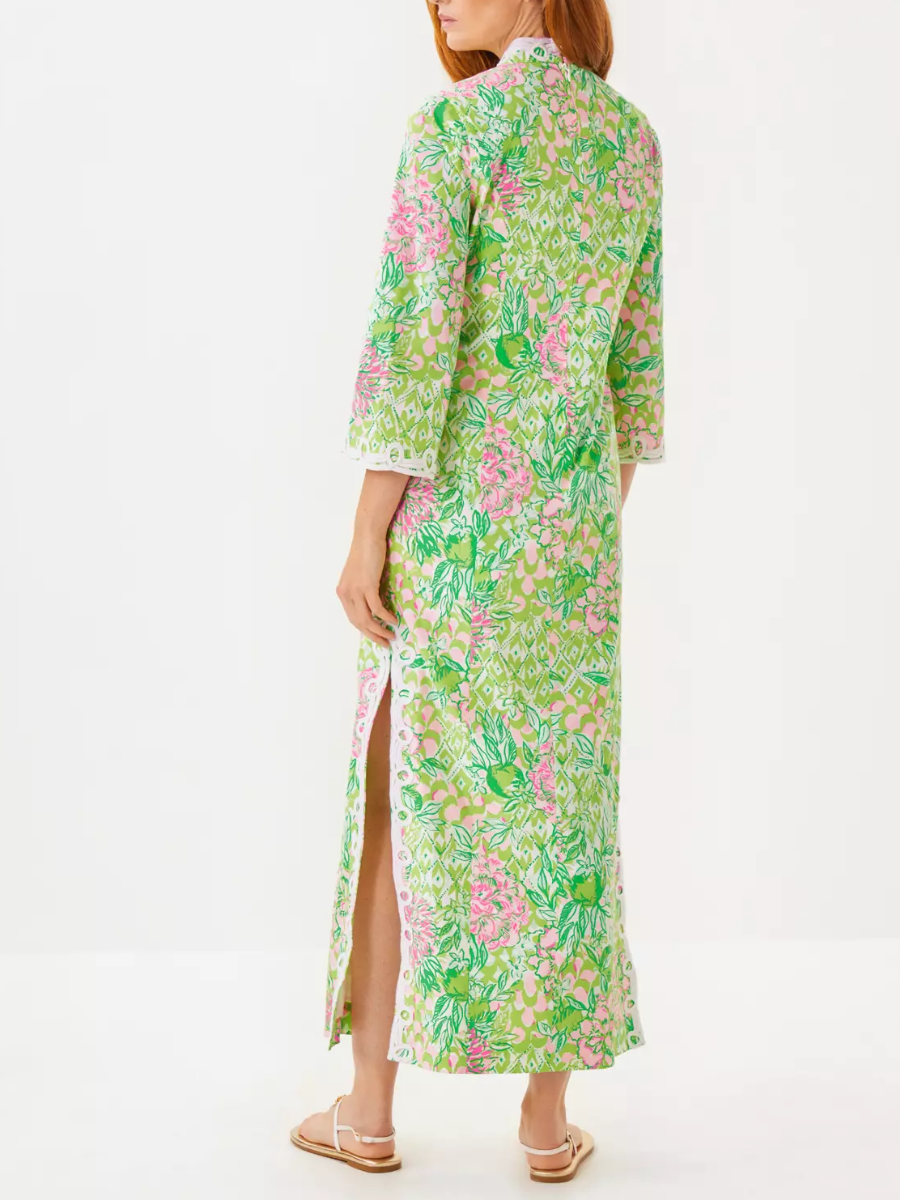 Bell Sleeves Side Slits Dress