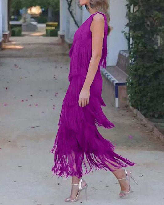 Multi-layered Fringe Dress