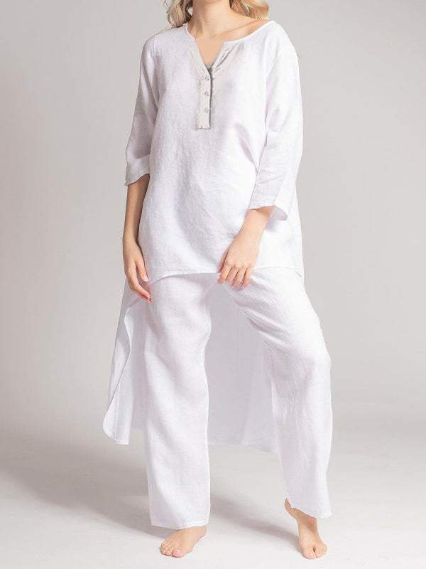 Women's Linen Casual Two Piece Set