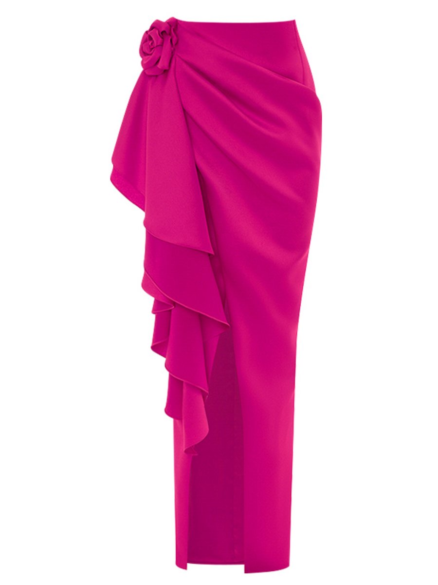 3D Pink Flower Two-piece Swimsuit