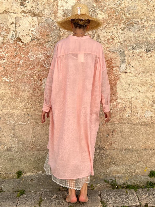 Cotton Lace Shirt Dress