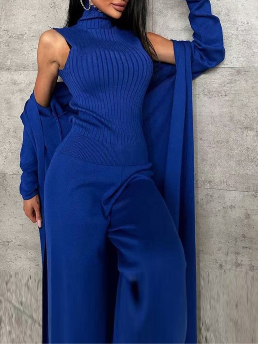 Knit Casual Three Piece Suit