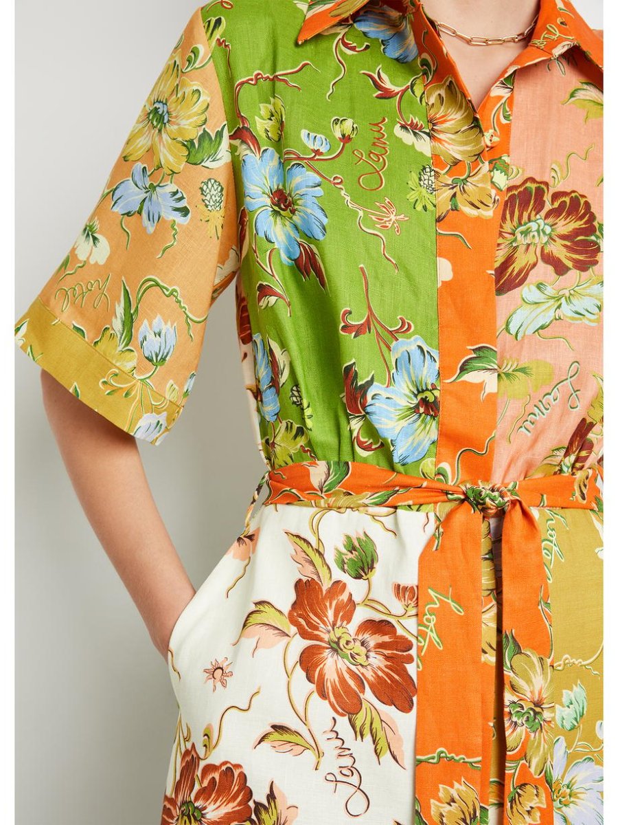 Multi Linen Mini Dress