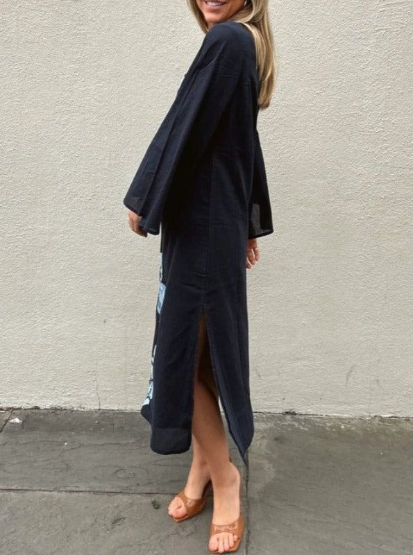 Long Sleeve Embroidered Dress