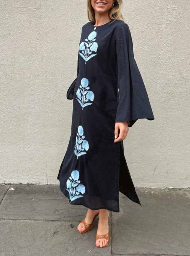 Long Sleeve Embroidered Dress