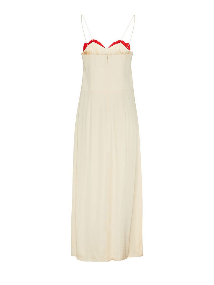 Rose Shaped Sleeveless Maxi Dress