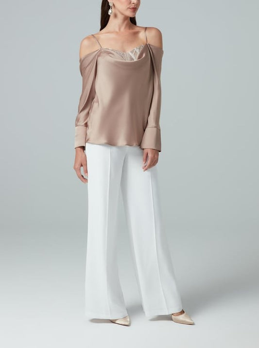 Mid Waist Crepe Pants