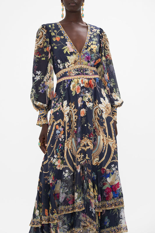 Long Button Front Dress