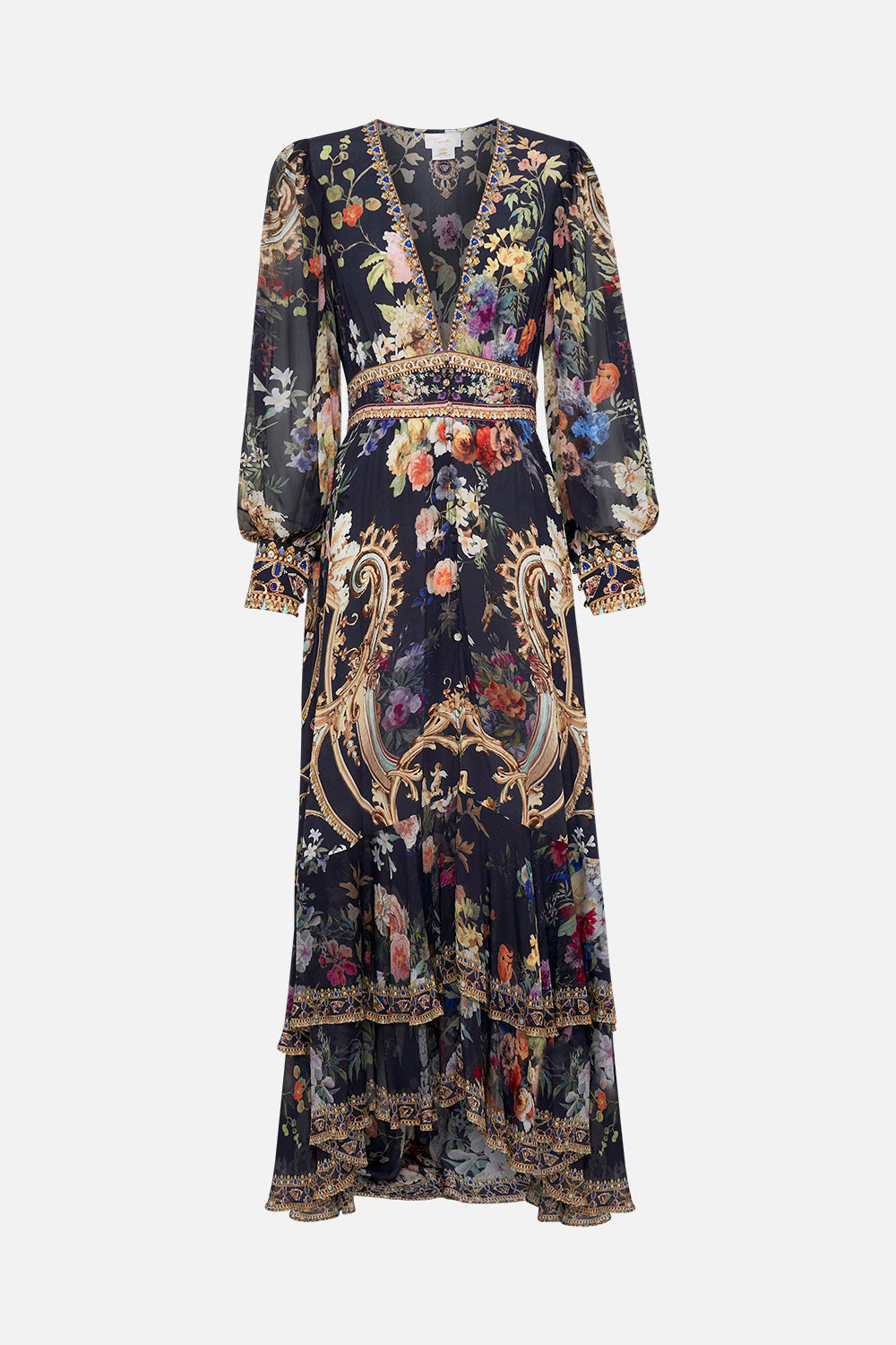 Long Button Front Dress