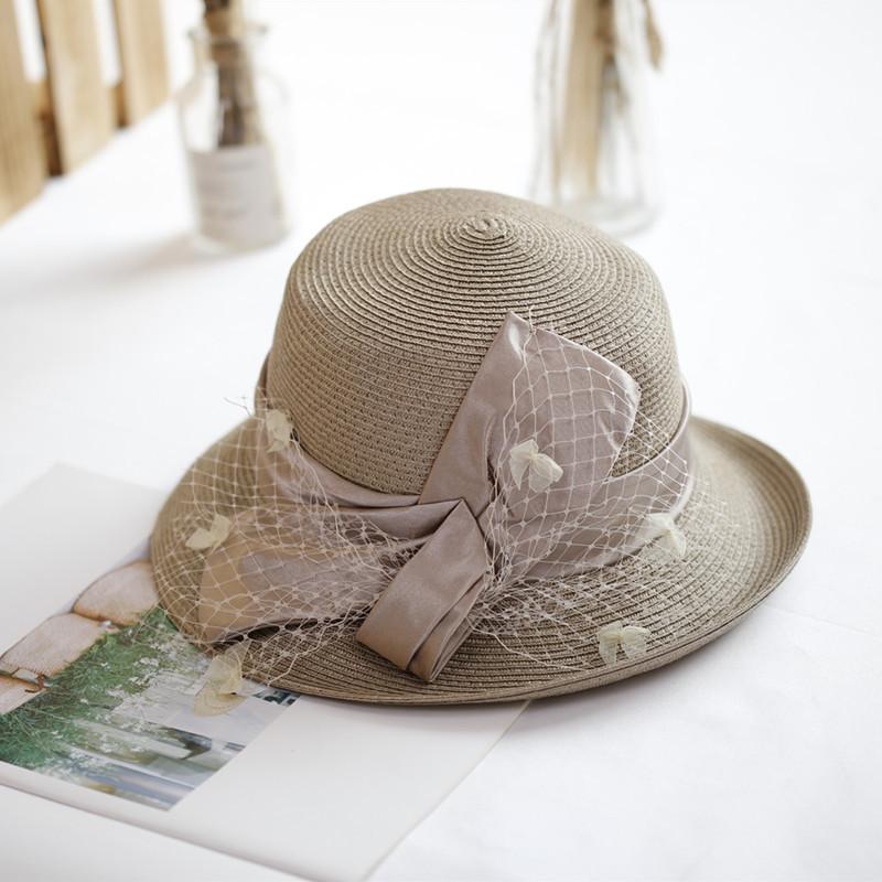 Rolled Mesh Bow Hat