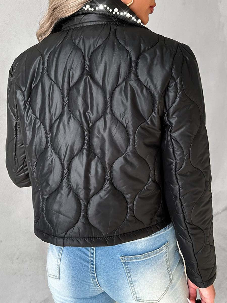 Beaded Long Sleeve Coat