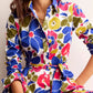 Multi Floral Midi Shirt Dress