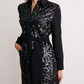 (⏰Hot Sale Promotion $10 OFF) Black Sequin Long Sleeve Dress