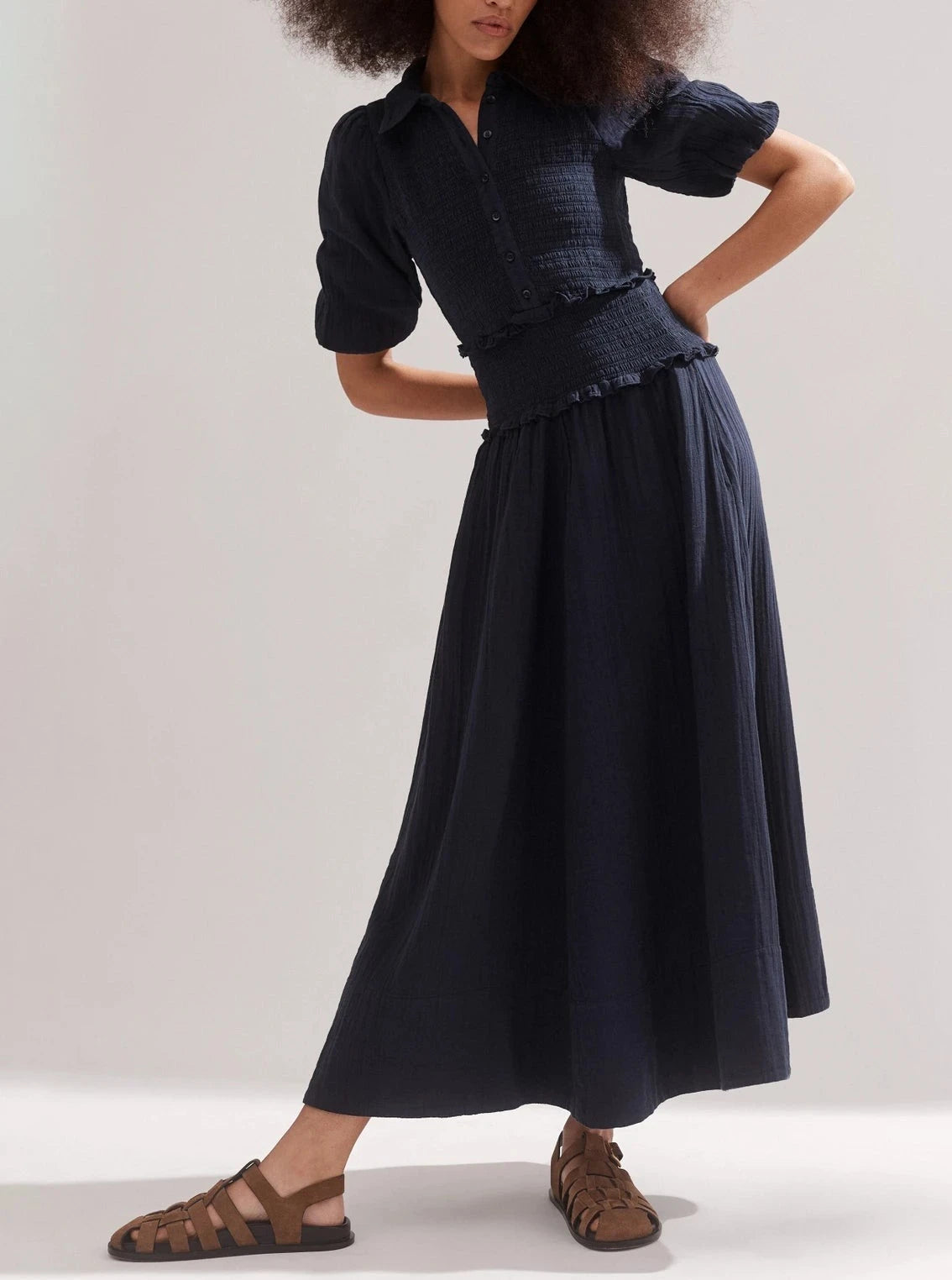 Cotton Maxi Shirt Dress