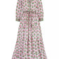 Pink Hollyhock Bouquet Maria Dress