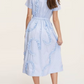 Ruffled Short Sleeve Midi Dress