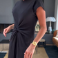Comfortable Cotton Side Slit Dress