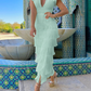 Deep V Neck Tassels Hem Dress