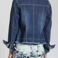 Collarless Jean Jacket