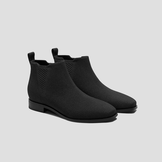 Square-Toe Ankle Chelsea Boots