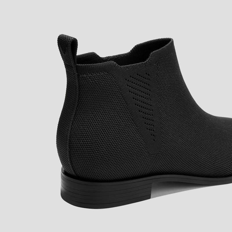 Square-Toe Ankle Chelsea Boots