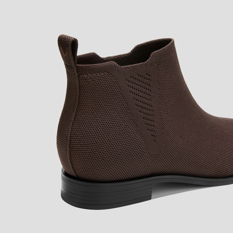 Square-Toe Ankle Chelsea Boots