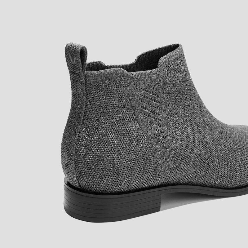 Square-Toe Ankle Chelsea Boots