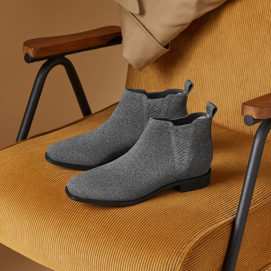 Square-Toe Ankle Chelsea Boots