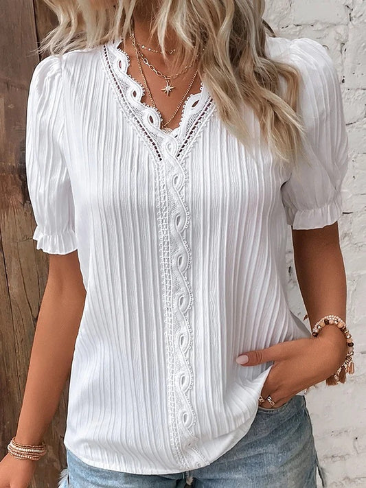 Fashion Hollow Short Sleeve Top