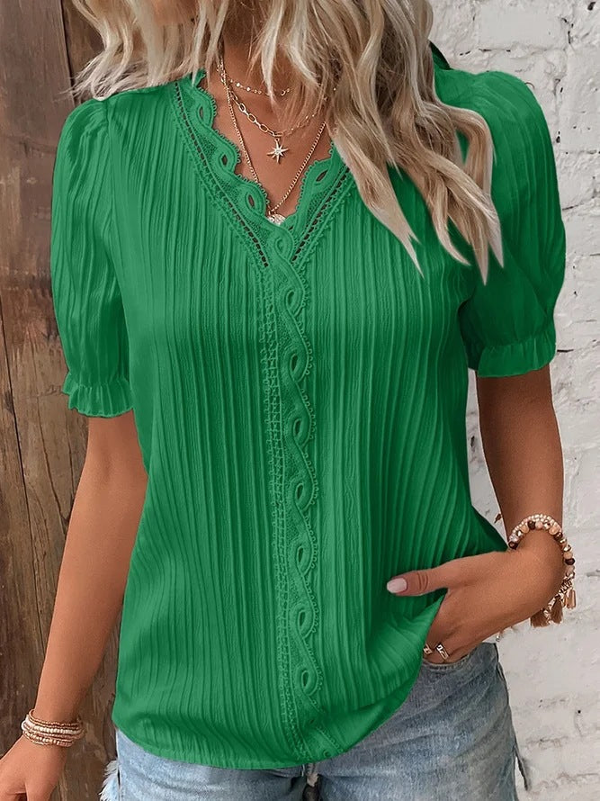 Fashion Hollow Short Sleeve Top