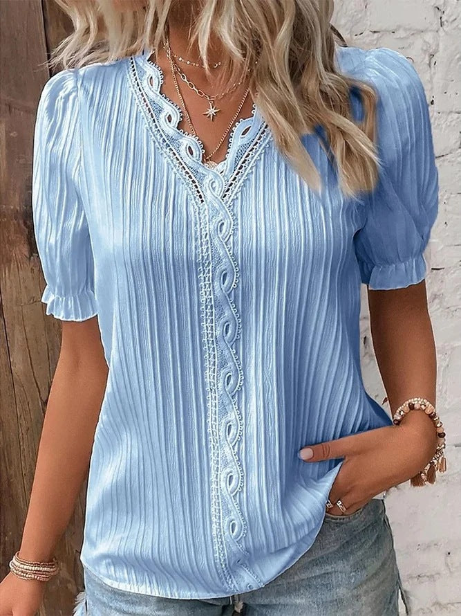 Fashion Hollow Short Sleeve Top