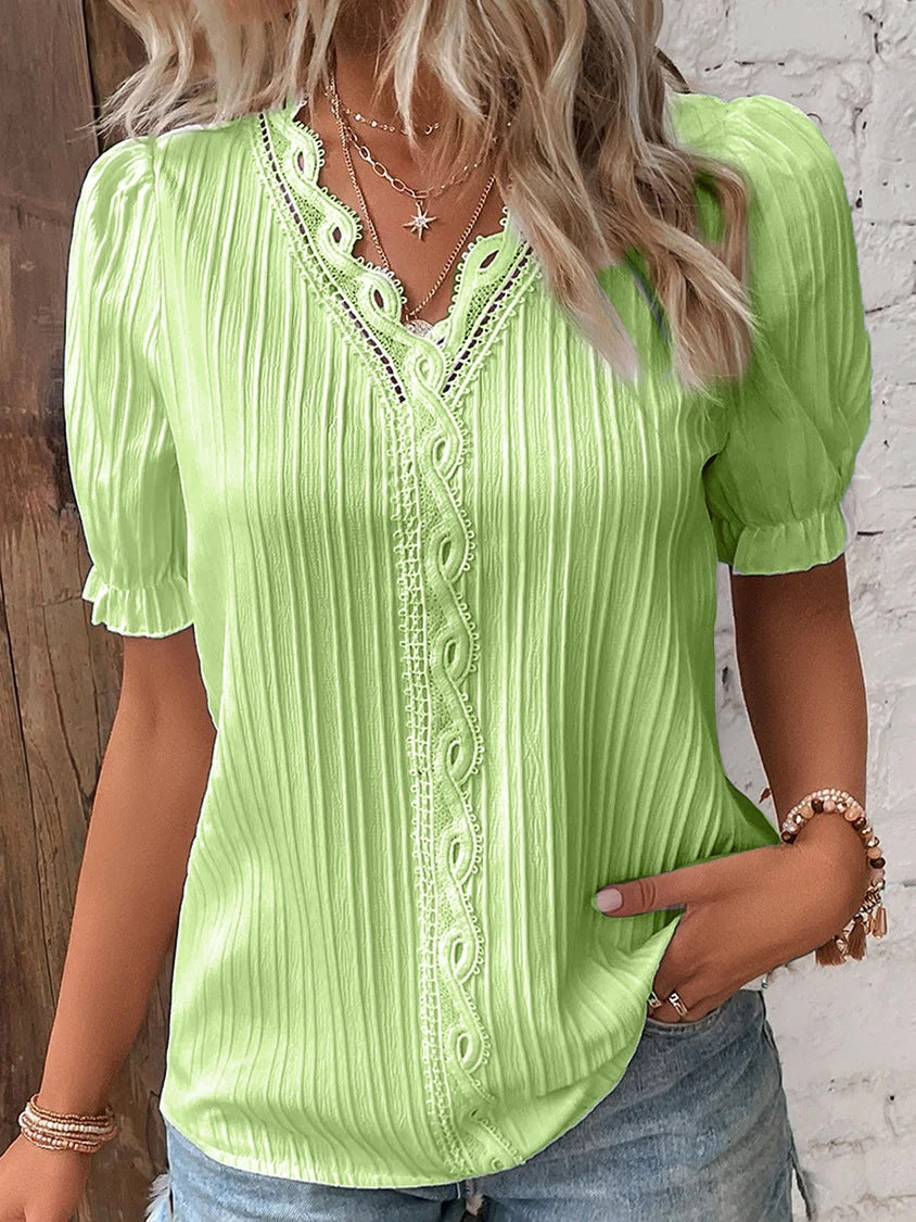 Fashion Hollow Short Sleeve Top