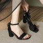 Summer Bow Block Heel Sandals