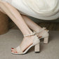 Summer Bow Block Heel Sandals