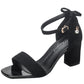 Summer Bow Block Heel Sandals