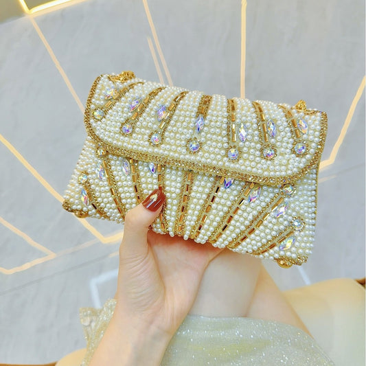Handmade Pearl Rhinestone Bag
