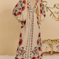 Cream Cashew Mandala Maxi Dress