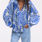 Balloon Sleeve Cotton Blouse